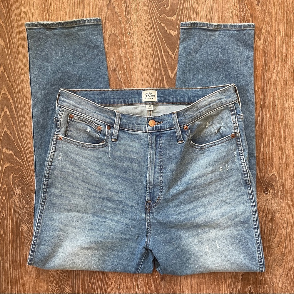J. Crew High-Rise Vintage Straight Blue Jeans 32